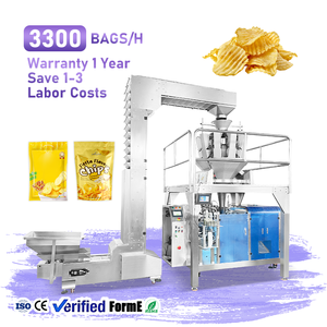Máquina Envasadora de Papas Fritas Multifuncional Totalmente Automática, Máquina de Sellado y Llenado de Bolsas con Cierre Vertical para Galletas y Dulces - Product Image 1