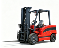 Forklift Elektrik CE Bersertifikat 1Ton 2Ton 3Ton, 4 Roda, Pengangkatan Hidrolik Otomatis Penuh, Baterai Asam Timbal, Pneumatik/Solid