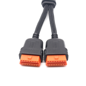 สาย OBD แบบ 1 ต่อ 2 สำหรับขายส่ง ขนาด 26AWG ป้องกันการรบกวน สายสแกนเนอร์รถยนต์แบบสองพอร์ต สายถักไนลอน สาย OBD2 สำหรับยานยนต์ - Product Image 4