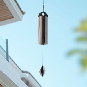 Carillons éoliens modernes Db en métal brossé, résonance profonde, décoration suspendue pour patio extérieur et jardin, forme irrégulière - Product Image 4