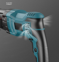 Marteau perforateur rotatif professionnel 800W 220V à moteur sans balais, couple maximal 22,9 pi-lb, briseur de béton électrique