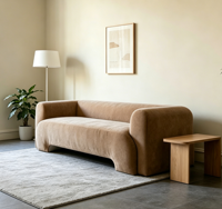 Canapé en tissu minimaliste italien, canapé moderne de luxe léger pour petit salon, modèle de canapé lounge