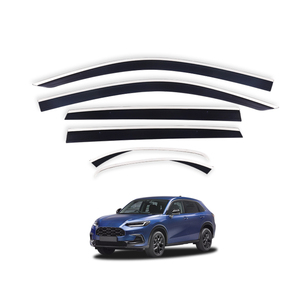 <span class=keywords><strong>Noir</strong></span> avec porte en acier inoxydable Vvisor fenêtre bouclier TXR Injection pare-soleil bloc déflecteurs de pluie pour Honda <span class=keywords><strong>HR</strong></span>-V <span class=keywords><strong>Sport</strong></span> 2021- - Product Image 6