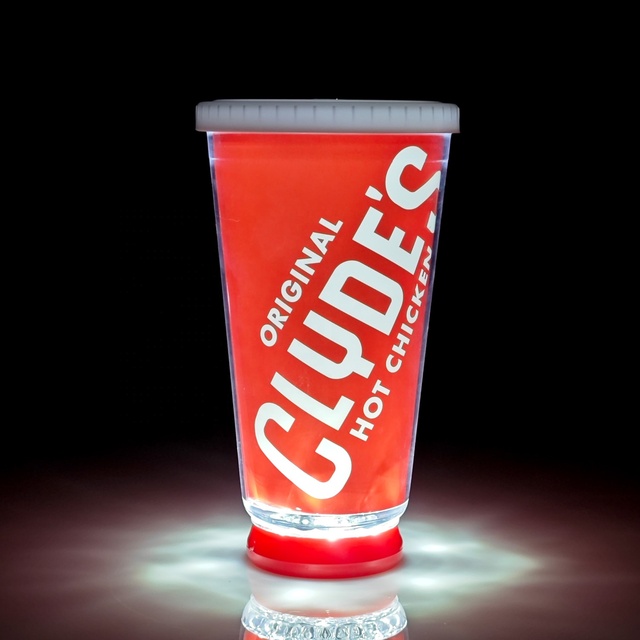 Unique Plastic Cups Double Wall Reusable Cups Led Flashing Glow in the Dark Cup with Lid