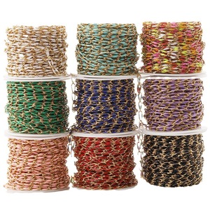 Colorful Zinc Alloy Twisted <b>Chain</b> 18k Enamel Coated For DIY Necklace <b>Waist</b> <b>Chain</b> Unisex Fashion Jewelry - Product Image 5