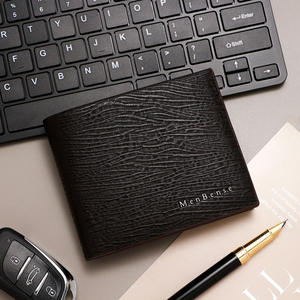 กระเป๋าสตางค์หนัง PU ของผู้ชาย, กระเป๋าสตางค์หนังหัวนุ่มลำลองกระเป๋าสตางค์บางพิเศษของขวัญตามสั่ง - Product Image 1