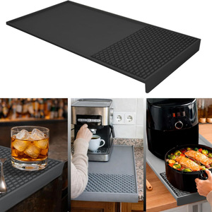 Alfombrilla de Silicona para Café, Bandeja de Drenaje Antideslizante Resistente al Calor, Alfombrilla para Barra de Bar, para Cafetera, Freidora de Aire, Base de Secado para Vasos - Product Image 1