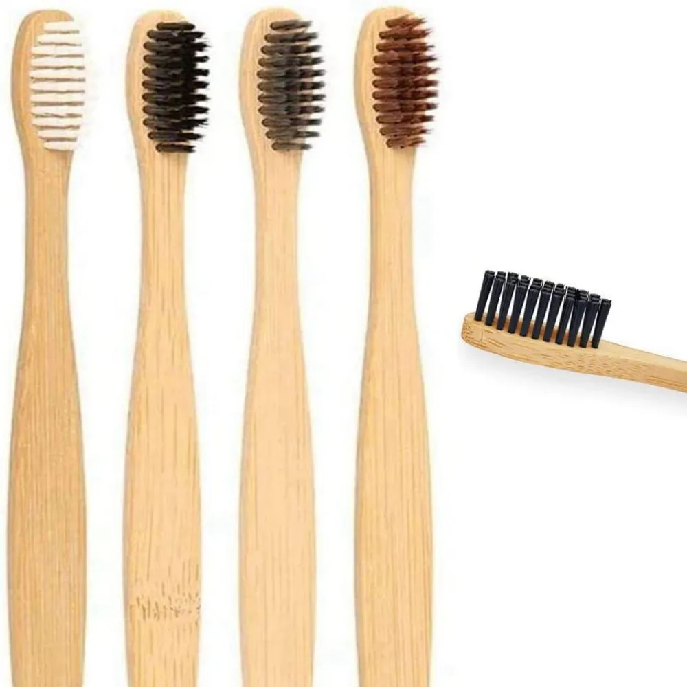 Biodegradable Eco-Friendly Charcoal Bamboo Toothbrush Travel With Custom Logo Bamboo Toothbrush Sonicare
