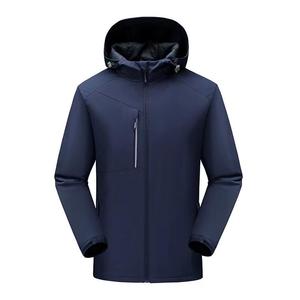 Sudadera con capucha para hombre al aire libre Color puro Ropa de Montañismo de mantenimiento cálido <span class=keywords><strong>Chaqueta</strong></span> de carcasa suave superior a prueba de viento de una sola capa - Product Image 6