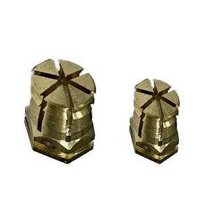 カスタム真鍮CNC旋削拡張埋め込みナット - 工業用純銅拡張ダボ - Product Image 1