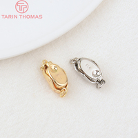 Fermoirs de connexion en laiton couleur or 24 carats de haute qualité pour colliers et bracelets de perles, à double trou, vente en gros