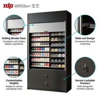 TERMEIN Présentoir à cigarettes en acrylique personnalisé, support de présentation de tabac en bois avec poussoir pour les magasins de proximité et stations-service