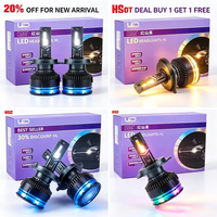 Ampoule de phare LED H4 H7 super lumineuse 12V 160W 4500LM par paire, feux de brouillard de voiture, feux de route avec ventilateur de refroidissement à tube en cuivre
