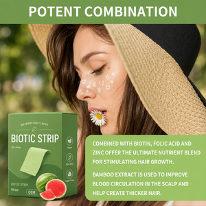 Suplemento Biótico en Tiras Orales Disolubles Personalizadas, Caramelo con Vitaminas para Cabello y Uñas Saludables, Glutatión en Película Oral Disoluble - Product Image 4