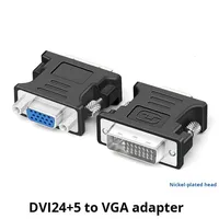 Adaptateur DVI 24+5 mâle vers VGA femelle avec transmission haute définition pour moniteur, téléviseur, projecteur, accessoires informatiques (cuivre)