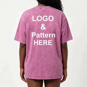 Camiseta <span class=keywords><strong>Oversize</strong></span> Talla 5XL de EE. UU., Camiseta Lavada 100% Algodón, Camisetas de <span class=keywords><strong>Mujer</strong></span> al por Mayor Personalizadas - Product Image 2
