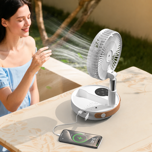 7.5-Inch Rechargeable USB Remote Control Oscillating Adjustable Height DC Brushless Motor Household <b>Outdoor</b> Car RV Fan Phone - Product Image 1