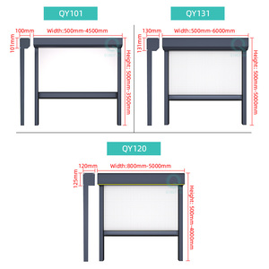 Qingying cơ giới ngoài trời màn hình Zip bảng điều khiển bên theo dõi rèm - Product Image 4