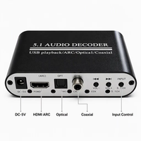 Receptor de Audio Bluetooth 5.0 con Decodificador Óptico Coaxial HDMI a RCA, DAC 5.1CH para Barra de Sonido de Cine en Casa
