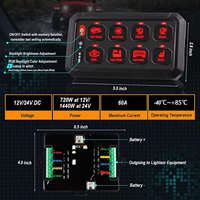 Nuevo Panel de Control Táctil RGB de 10 Canales con Control por Aplicación, DC 12-24V para Camiones, Barcos, SUV y Vehículos Todoterreno