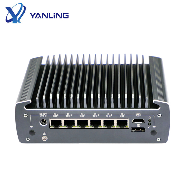 Ultra Low Power Fanless Pfsense Mini PC Nano N3061 10th Gen I3/I5/I7 6 2.5G LAN DDR4 M.2 Win/Linux Intel UHD Graphics Industry