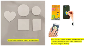 <span class=keywords><strong>แผ่น</strong></span>ทำ<span class=keywords><strong>ความ</strong></span>สะอาดหน้าจอโทรศัพท์แบบไมโครไฟเบอร์ทรงกลม/สี่เหลี่ยม พร้อมสติกเกอร์ไมโครไฟเบอร์เปล่าสำหรับพิมพ์โลโก้แบบซับลิเมชั่น - Product Image 2