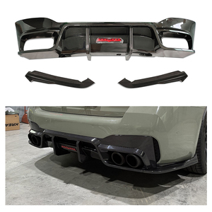 Difusor de Parachoques Trasero Inferior de Carbono para <span class=keywords><strong>BMW</strong></span> F90 <span class=keywords><strong>M5</strong></span> Competition <span class=keywords><strong>CS</strong></span> 2017-2023, Alerones Laterales con Luz de Freno LED - Product Image 1
