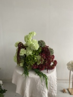 SY-Wine Lily Caramel Burnt Autumn Deep Pink Red Retro Vintage Pink Red Centerpiece Bunga Daisy Penghias Lorong Bunga Amaranthus