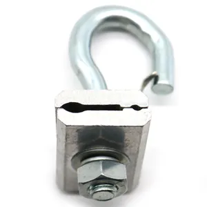 Abrazadera de aleación de aluminio FTTH drop, suspensión de alambre Q span con gancho de dos ranuras