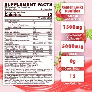 OEM idrolizzato senza zucchero Peptide di collagene pieno di caramelle gommose 1500mg tipo proteina IIIIVX 1000mg NAD 15000mcg biotina integratore - Product Image 4