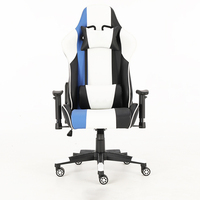 Venta al por mayor, cómoda, ergonómica, silla de ordenador con respaldo alto, giratoria, blanca, silla de Gaming de cuero