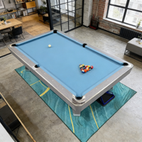 Table de billard professionnelle à 3 coussins en bois massif JuLai JL-13 fabriquée en Chine, avec retour de balles, logo personnalisable, poches en cuir véritable