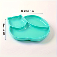 Assiette en silicone sans BPA en forme de chat mignon avec base à ventouse, bol d'alimentation pour bébé, plat repas pour enfants, idéal pour les repas des nourrissons