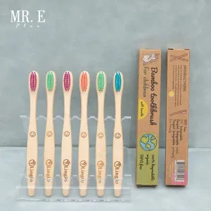 Brosse à dents en bambou charbon De bois naturel avec Logo personnalisé pour enfants, brosse à dents en bambou bon marché, Logo en bambou, approbation OEM