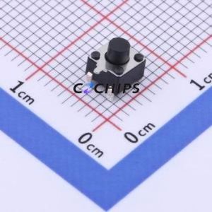 GT-TC072B-H045-L1 Tactile Switch SMD-3P,4.5x4.5mm Switch Single Pole Single Throw Round Button 2.5N Horizontal Mount - Product Image 1