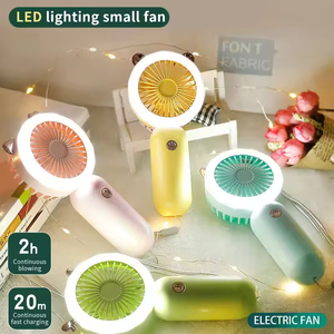 New Hand Mini Fan Night Light USB Electric Handheld Desktop Rechargeable <b>Small</b> Cooling Fan Portable with Lithium Battery - Product Image 6