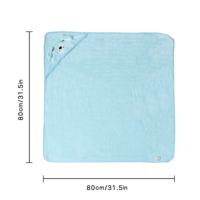 Hot Sale New Cartoon Animal Baby Bath Towel Hooded Kids Soft Fast Absorbing Microfiber Coral Fleece Baby Bath Towel