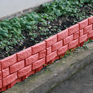 Clôture de jardin en plastique épais à motif de briques, décoration extérieure pour bordure de jardin, mur de soutènement pour potager - Product Image 1