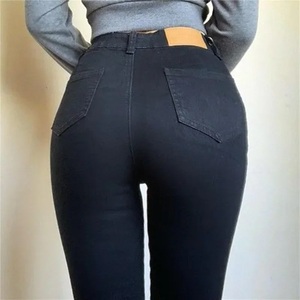 Jeans stretch slim pour femmes, style coréen, coupe crayon, vintage, noir, <span class=keywords><strong>gris</strong></span>, bleu, délavé, <span class=keywords><strong>mom</strong></span> jeans, leggings - Product Image 2