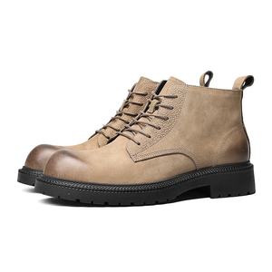 Bottes de travail de luxe haut de gamme pour hommes, imperméables, à lacets, avec semelle Goodyear, en cuir véritable vintage Amish, tige en cuir robuste - Product Image 2