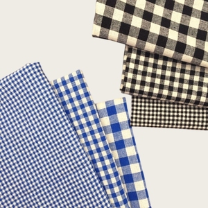ผ้าฝ้ายลายตารางทอลายเรียบแบบย้อนยุค 21s สำหรับทำเสื้อแจ็คเก็ต - Product Image 1