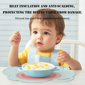 Mantel Individual para <span class=keywords><strong>comer</strong></span> para bebés, manteles de silicona para mesa con bolsillo para atrapar alimentos, mantel Individual antiadherente para restaurantes, viajes en casa - Product Image 4