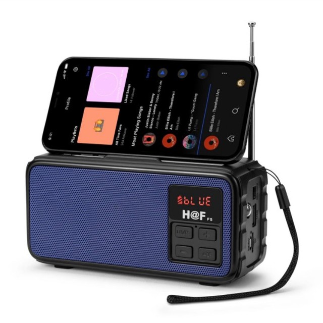 HF-F5 Blue Tooth Music Play Solar Energy Portable Mini Speaker With Outdoor Led Flashlight and Usb Tf Mp3 Fm Radio