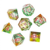 DND Table Tour of Fantasy Tabletop RPG COC Run TRPG Suludo Color Quicksand Epoxy Resin Interactive Dice Method Set