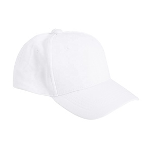 White 6-Panel <b>Baseball</b> <b>Cap</b> Cotton Fitted Adjustable Casual Hat Solid Color Adult Size Custom Logo Factory price <b>Plain</b> hats - Product Image 1