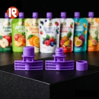 Bouchon à vis de couleur violette en PE de 5,4 mm pour poche à jus, fabriqué en Chine