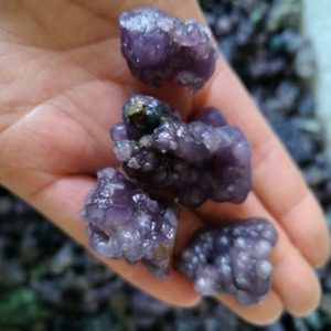 Cluster Grezzo di Prehnite Naturale e <span class=keywords><strong>Agata</strong></span> Viola Uva, Esemplare <span class=keywords><strong>Minerale</strong></span> Grezzo per Decorazione Casa - Product Image 5