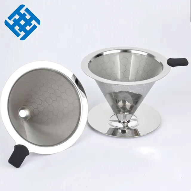 Factory low price supply stocks for stainless steel dripper cone for coffee filter makers