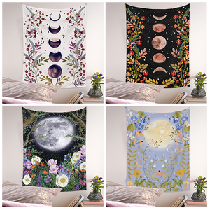 Tapiz <span class=keywords><strong>de</strong></span> fase lunar Floral Hippie <span class=keywords><strong>para</strong></span> colgar en la pared, tapiz <span class=keywords><strong>de</strong></span> árbol <span class=keywords><strong>de</strong></span> la vida espiritual <span class=keywords><strong>de</strong></span> naturaleza estética Botánica <span class=keywords><strong>para</strong></span> dormitorio - Product Image 4