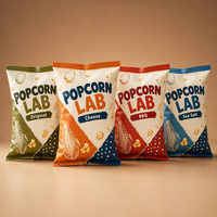Sacs d'emballage flexibles en aluminium et plastique thermoscellés imprimés sur mesure pour les chips de pommes de terre, les pop-corn et les en-cas